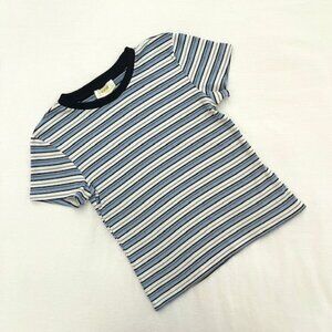 Maeve by Anthropologie Baby Blue Striped Ringer T-shirt, Size Small, New!